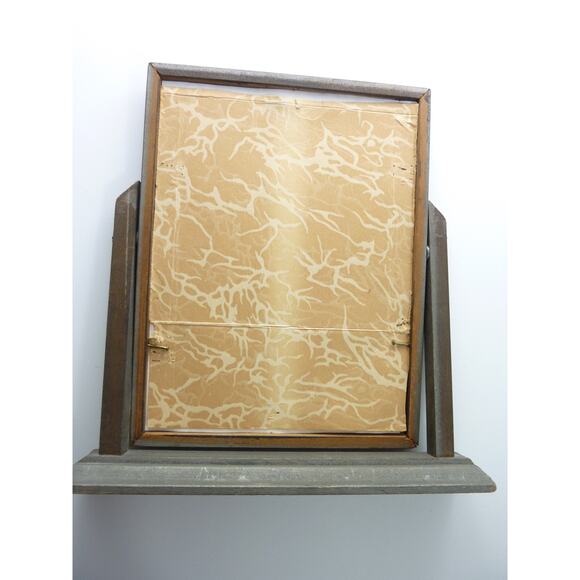 Vintage Wood Picture Frame on Stand Pivots 6.5" x 8.5" - Picture 3 of 5